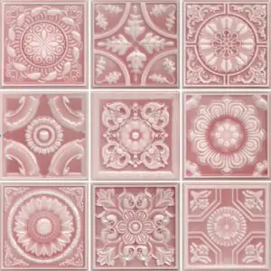 pink glossy encaustic tile 1500125